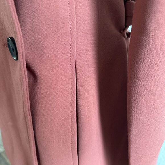 🧥 Abercrombie & Fitch Rust Red Trench Coat – Size Small - Picture 8 of 12